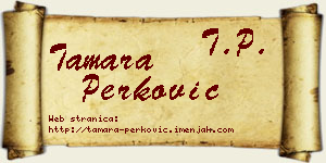 Tamara Perković vizit kartica